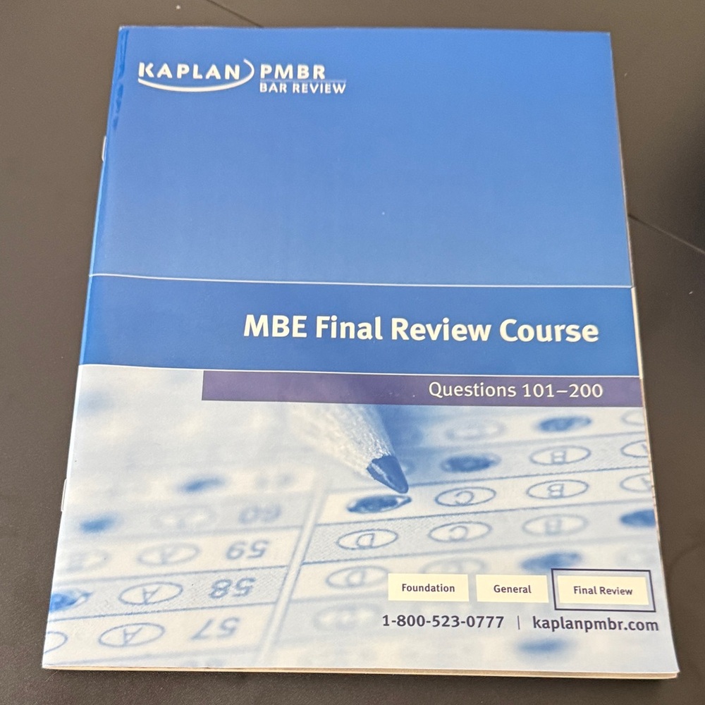 Kaplan PMBR Bar Review Blue Course Book